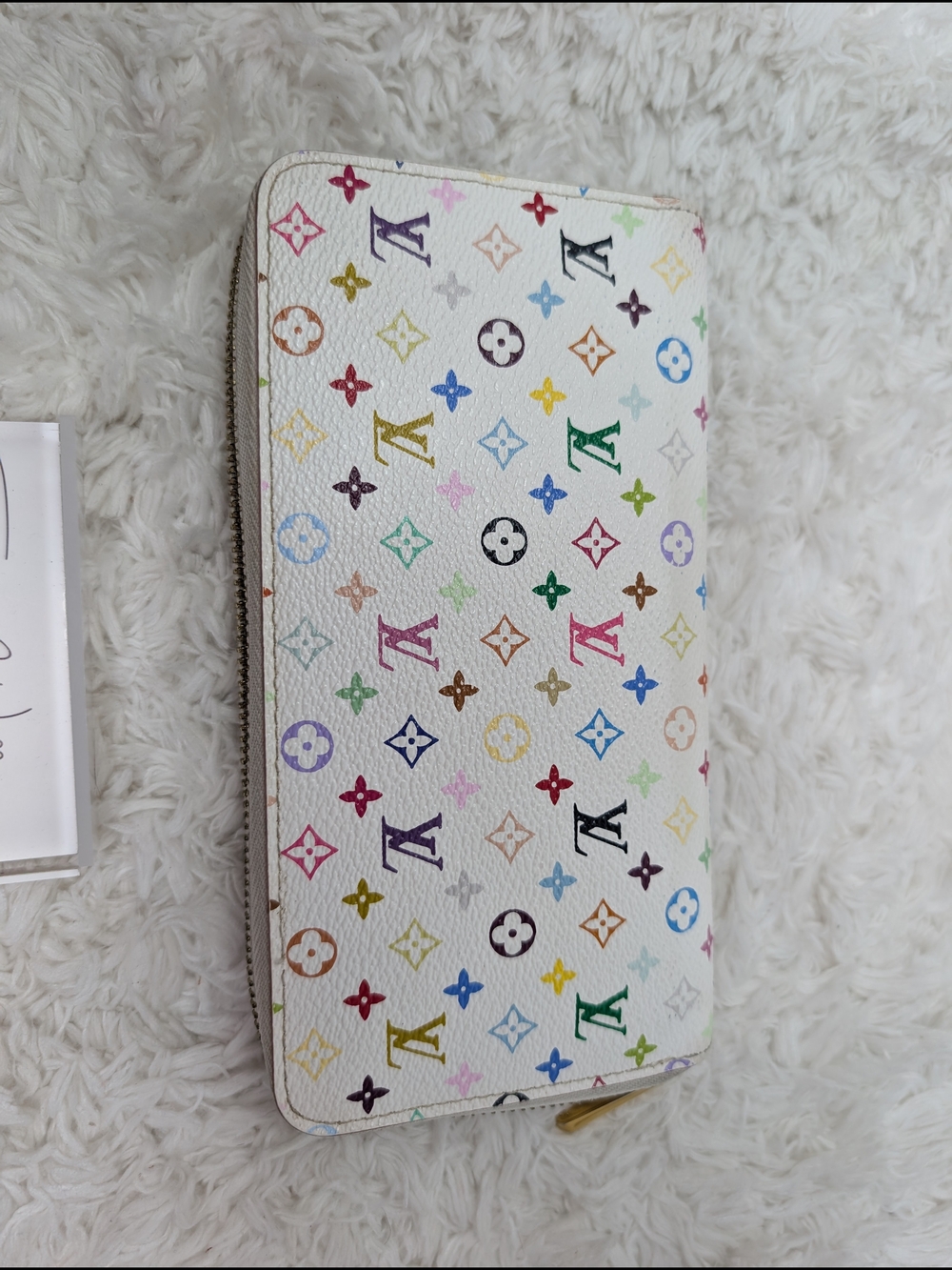 Louis‎ Vuitton Murakami White Multicolor Monogram Zip Wallet